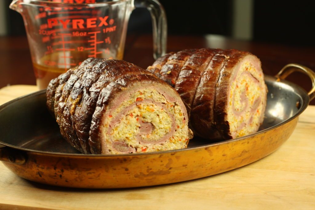 Step by Step Chicken-Stuffed Beef Roulade