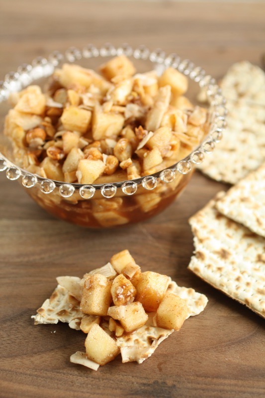 Brazilian Haroset for passover on Matzah